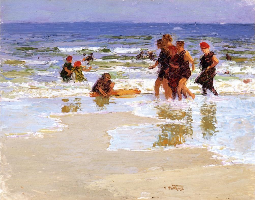 Edward Henry Potthast At the Seashore II